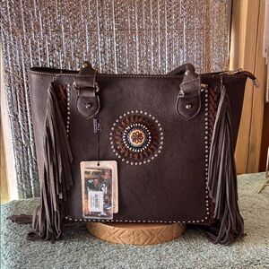 Brown Fringe Women's Bag